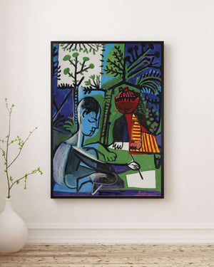 Pablo Picasso - Claude ve Paloma Resim Yaparken fine art baskı