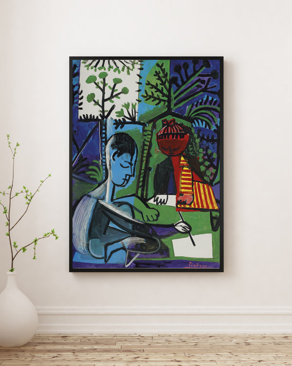 Pablo Picasso - Claude ve Paloma Resim Yaparken