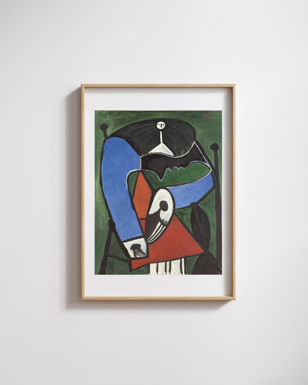 Pablo Picasso - Koltukta Oturan Kadın fine art baskı