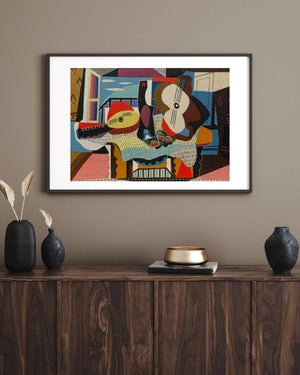 Pablo Picasso - Mandolin ve Gitar fine art baskı