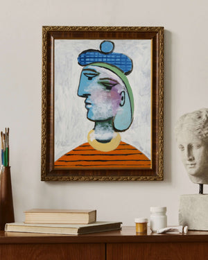 Pablo Picasso - Mavi Bereli Marie Thérèse çerçeve