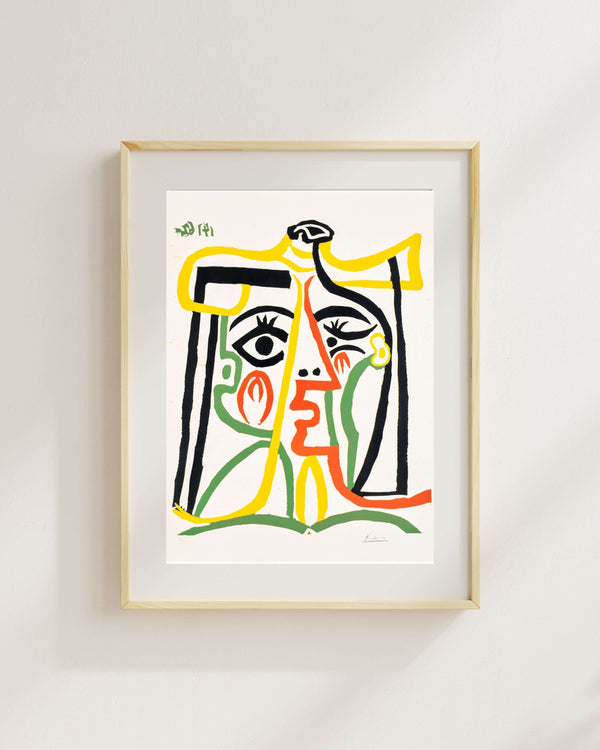 Pablo Picasso - Hasır Şapkalı Jacqueline Portresi Fine Art Baskı