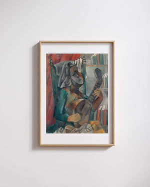 Pablo Picasso - Mandolinli Kadın Fine Art Baskı
