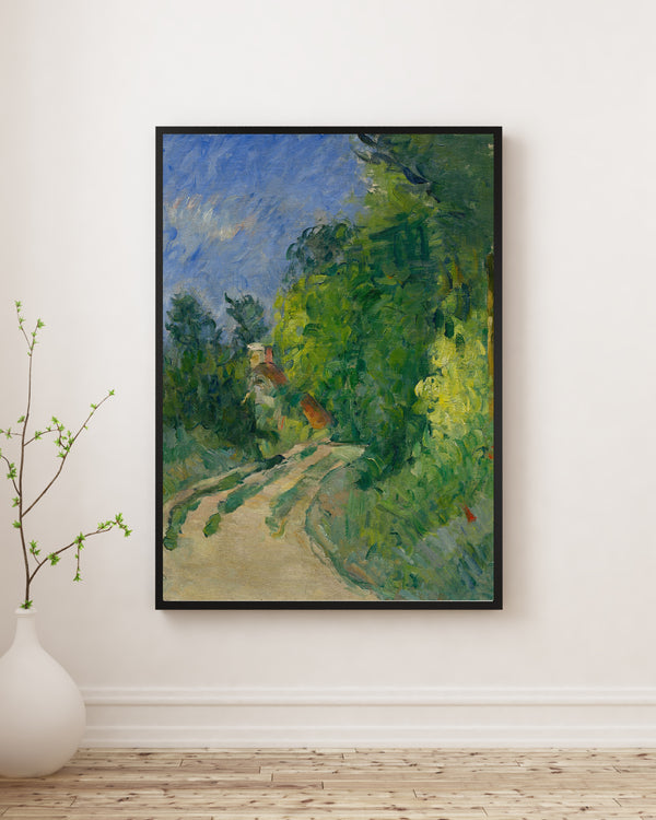 Paul Cézanne - Ormandaki Kıvrımlı Yol Poster