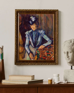 Paul Cézanne - Mavili Kadın Çerçeve