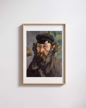 Paul Cézanne - Kasketli Otoportre Fine Art Baskı