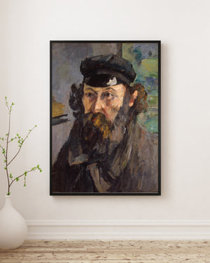 Paul Cézanne - Kasketli Otoportre Poster