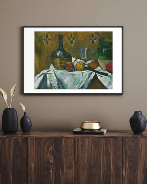 Paul Cézanne - Natürmort - Şişe Bardak ve Sürahi fine art baskı