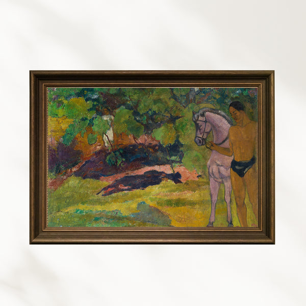 Paul Gauguin - Vanilya Korusunda Adam ve At