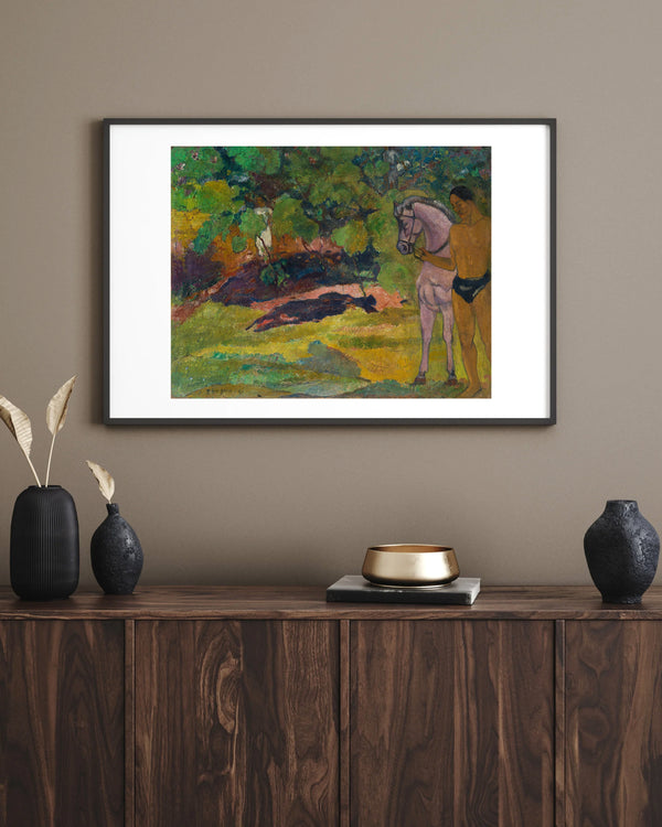 Paul Gauguin - Vanilya Korusunda Adam ve At