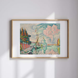 Paul Signac - Venedik Gümrük Binası Fine Art Baskı