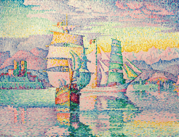 Paul Signac - Antibes'te İki Direkli Yelkenliler