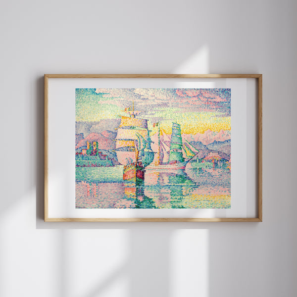 Paul Signac - Antibes'te İki Direkli Yelkenliler