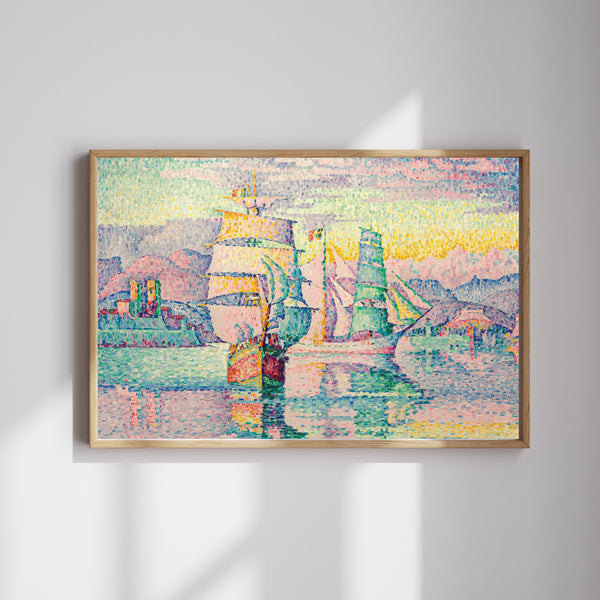 Paul Signac - Antibes'te İki Direkli Yelkenliler