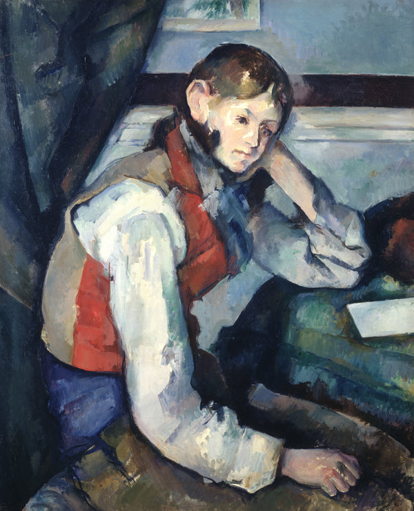 Paul Cézanne - Kırmızı Yelekli Çocuk fine art baskı