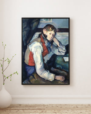 Paul Cézanne - Kırmızı Yelekli Çocuk fine art baskı