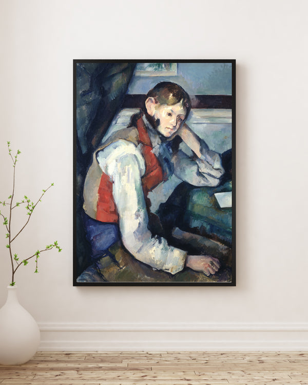 Paul Cézanne - Kırmızı Yelekli Çocuk fine art baskı