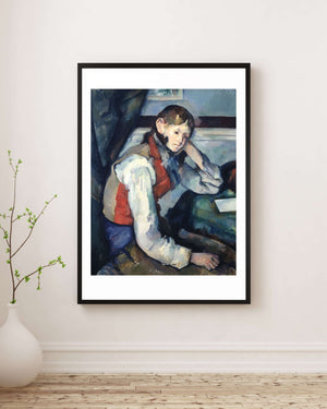 Paul Cézanne - Kırmızı Yelekli Çocuk fine art baskı
