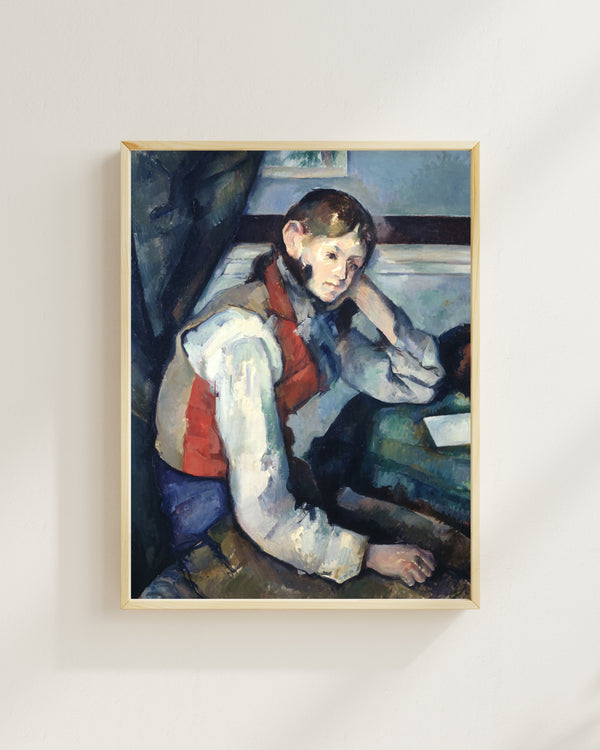 Paul Cézanne - Kırmızı Yelekli Çocuk fine art baskı