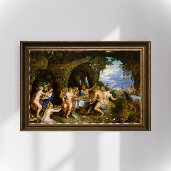 Peter Paul Rubens - Jan Brueghel the Elder - Acheloüs'ün Şöleni Poster