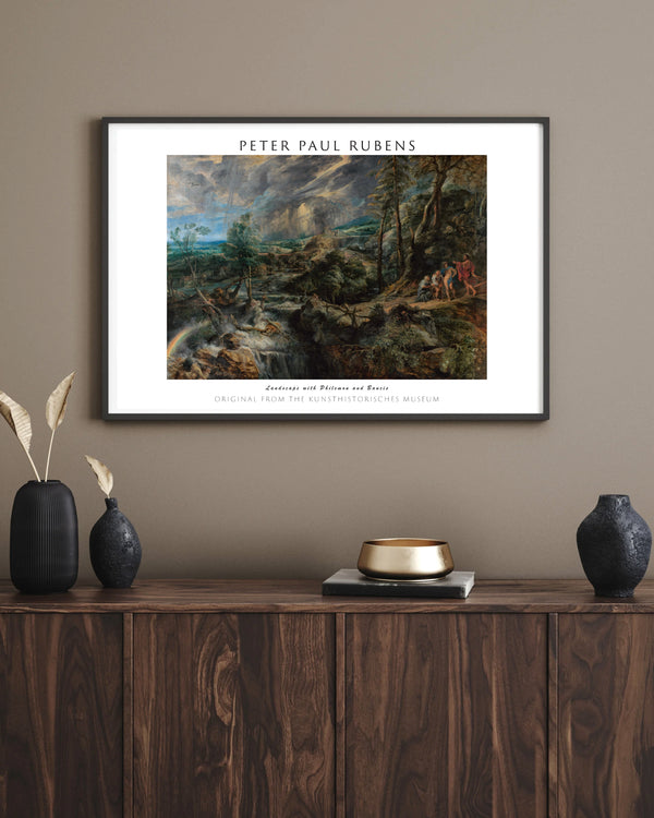 Peter Paul Rubens - Philemon ve Baucis ile Manzara çerçeve