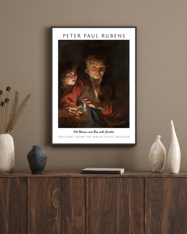 Peter Paul Rubens-Mum Işığı Altında Yaşlı Kadın ve Çocuk