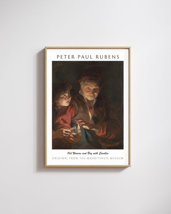 Peter Paul Rubens-Mum Işığı Altında Yaşlı Kadın ve Çocuk