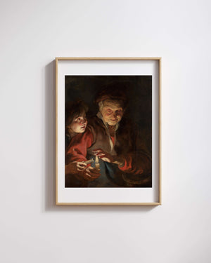 Peter Paul Rubens - Old Woman and Boy by Candles