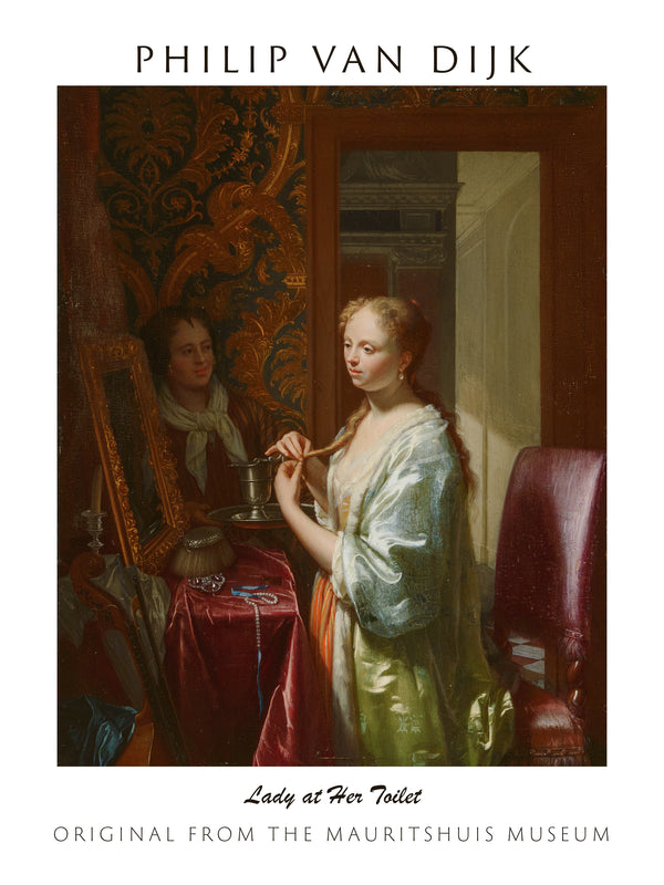 Philip van Dijk-Tuvalet Başında Kadın