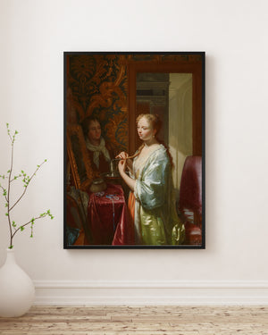 Philip van Dijk - Tuvalet Başında Kadın poster