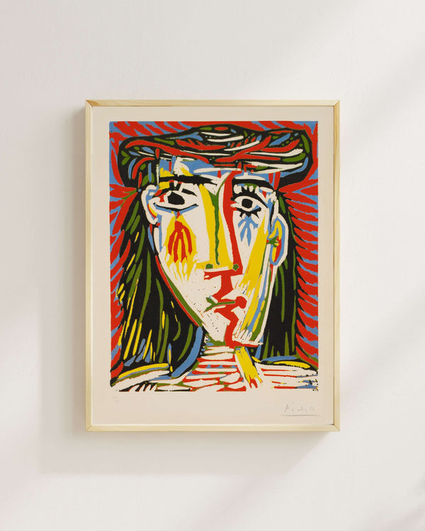 Pablo Picasso - Hasır Şapkalı Jacqueline Fine Art Baskı