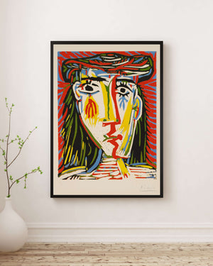 Pablo Picasso - Hasır Şapkalı Jacqueline Fine Art Baskı