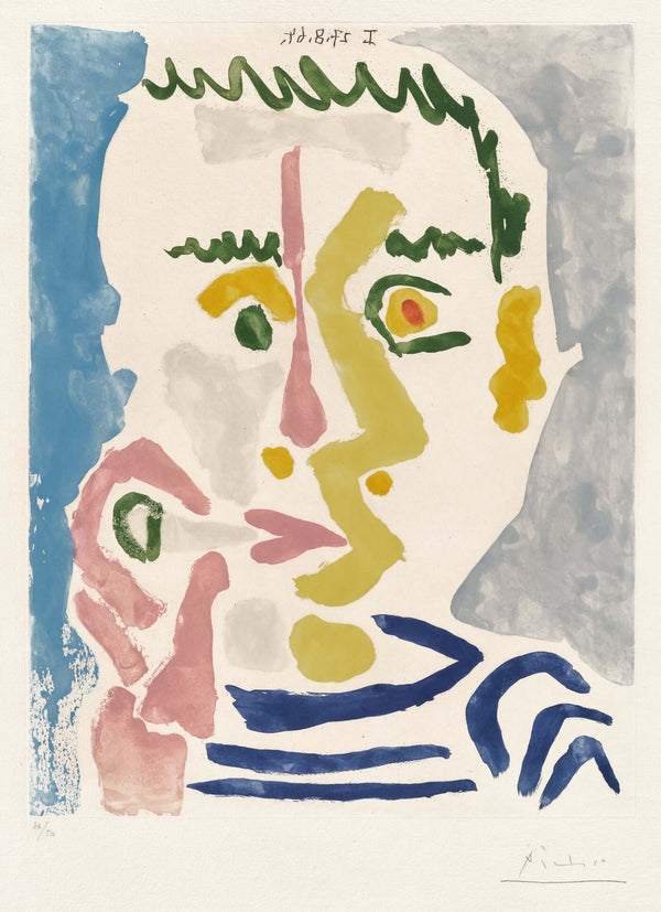 Pablo Picasso - Beyaz Sigara İçen Adam Fine Art Baskı