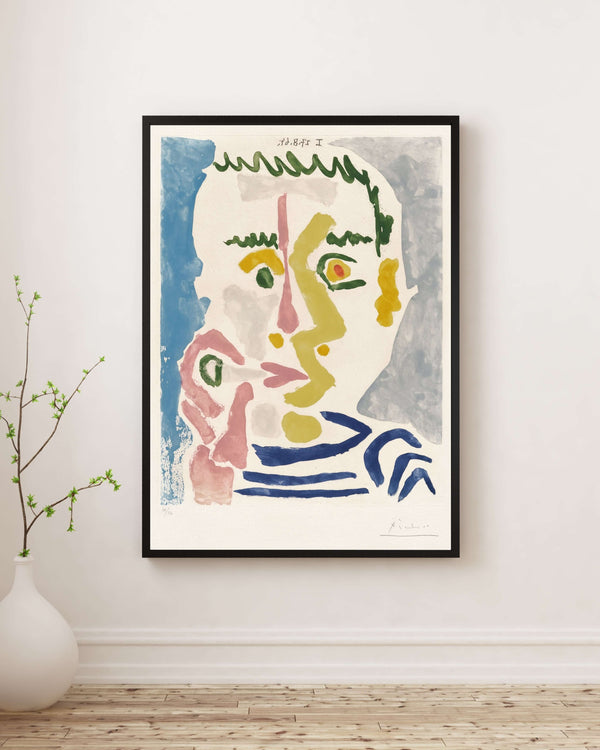 Pablo Picasso - Beyaz Sigara İçen Adam Fine Art Baskı
