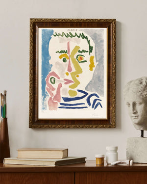 Pablo Picasso - Beyaz Sigara İçen Adam Fine Art Baskı