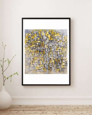 Piet Mondrian - Kompozisyon No. VII Çerçeve