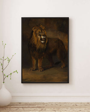 Pieter Gerardus van Os - Kral Louis Napoléon’un Hayvanat Bahçesinden Bir Aslan Fine Art Baskı