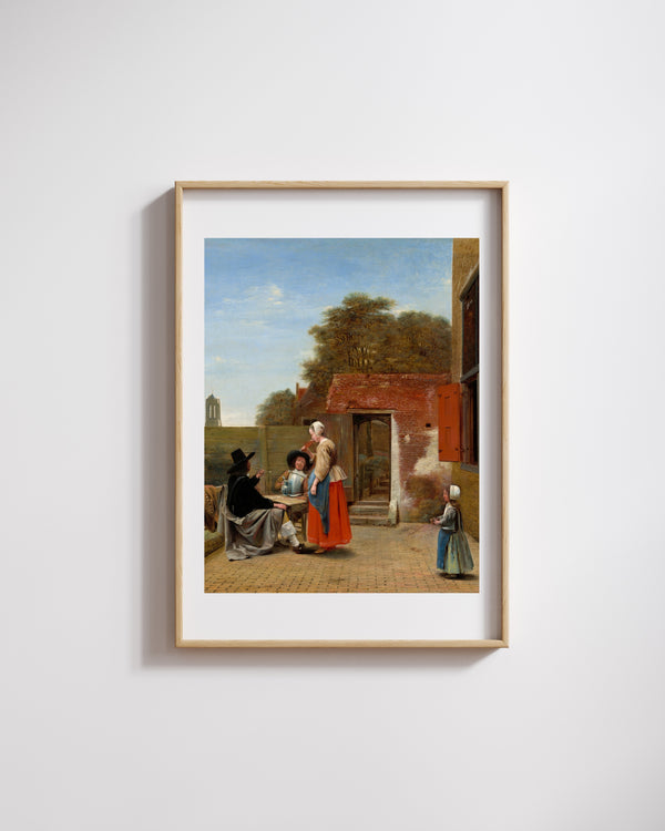 Pieter de Hooch - Hollanda Avlusu Fine Art Baskı