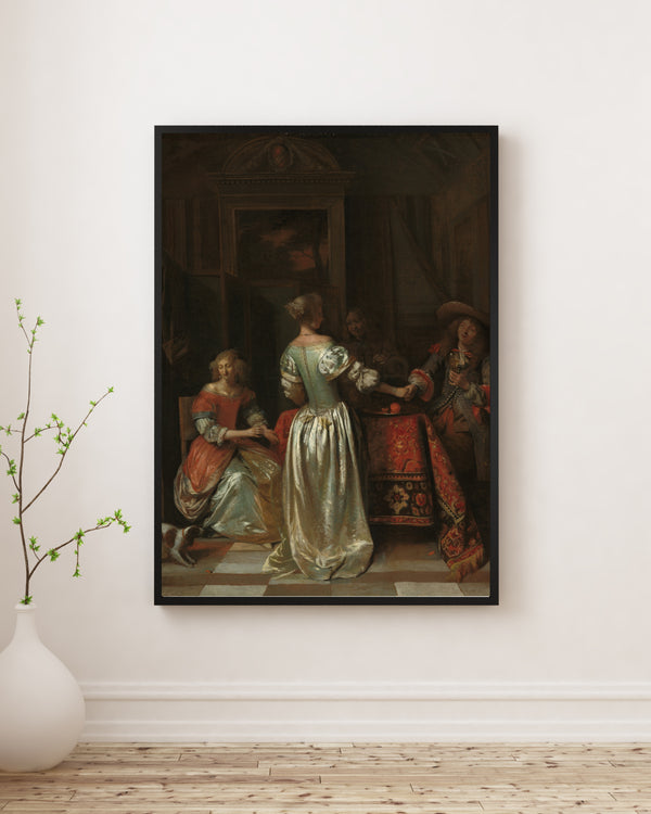 Pieter de Hooch - Selamlama Poster