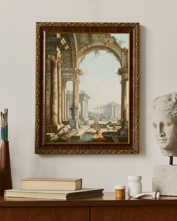 Pietro Bellotti - Harabelerle Kapris Kompozisyonu çerçeve