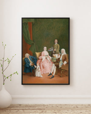 Pietro Longhi - Kahve Servis Eden Uşaklı Bir Ailenin Portresi Poster