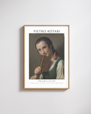 Pietro Rotari - Kitaplı Genç Kadın poster