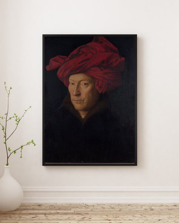 Jan van Eyck - Kırmızı Sarıklı Bir Adamın Portresi