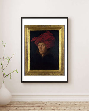 Jan van Eyck - Kırmızı Sarıklı Bir Adamın Portresi fine art baskı