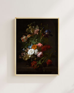 Rachel Ruysch - Vazoda Çiçekler fine art baskı