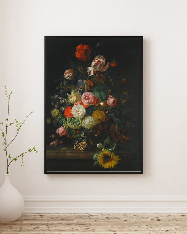 Rachel Ruysch - Çiçekli Natürmort