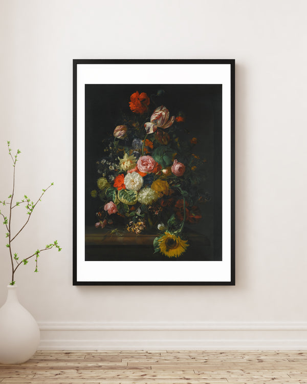 Rachel Ruysch - Çiçekli Natürmort