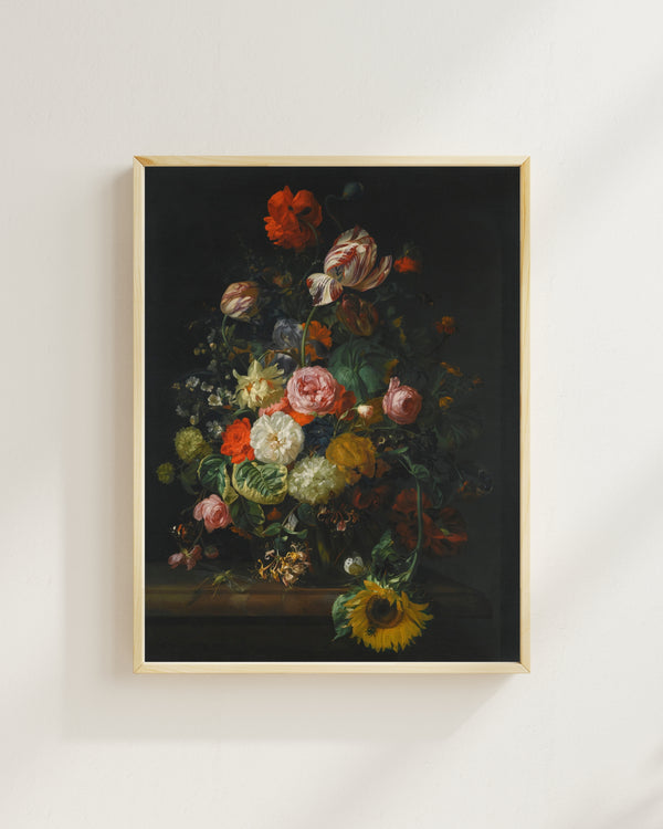 Rachel Ruysch - Çiçekli Natürmort