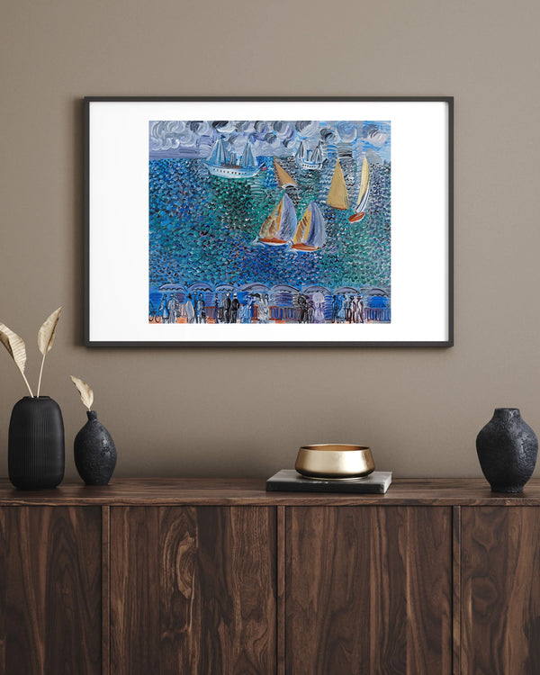 Raoul Dufy - Deniz Kenarında Gezinti Sainte-Adresse