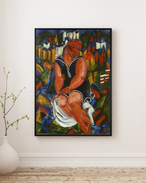 Raoul Dufy - Sainte-Adresse’te Küçük Banyo Yapan Figür poster